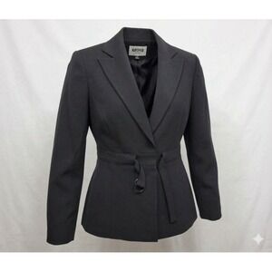 Kasper Women's 2 Piece Dark Gray Sorority Collection Pantsuit Set. Size 2P